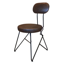 SZN Wood - SZN Wood Sandalye Biss Yuvarlak Özel Renk Siyah - 48cm Oturum 48x48x85cm