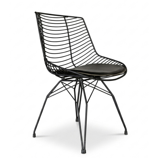 SZN Wood Sandalye Bura - - Siyah Siyah 45cm Oturum 58x55x82cm   - 1