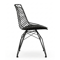 SZN Wood Sandalye Bura - - Siyah Siyah 45cm Oturum 58x55x82cm   - 2