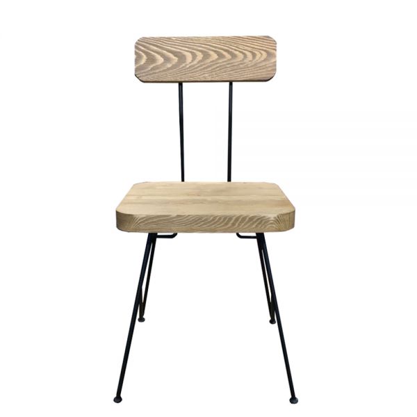 SZN Wood Sandalye Cafe Ladin Eskitme - Siyah SZN51-Teak 48cm Oturum 48x48x82cm