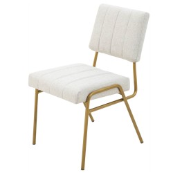 SZN Wood Sandalye Dandi Dikişli RZG 02 Sarı Bej 48cm Oturum 47x63x80cm   - Thumbnail