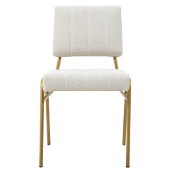 SZN Wood Sandalye Dandi Dikişli RZG 02 Sarı Bej 48cm Oturum 47x63x80cm   - Thumbnail