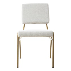 SZN Wood Sandalye Dandi - RZG 02 Sarı Bej 48cm Oturum 47x63x80cm   - Thumbnail