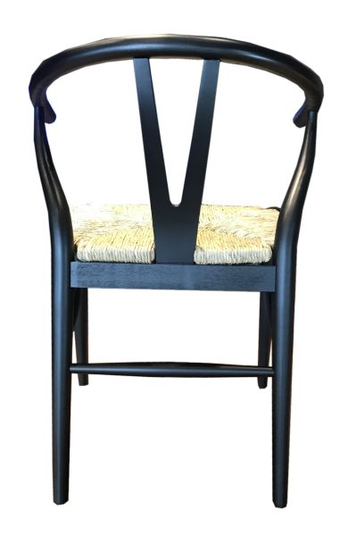 SZN Wood Sandalye Danish - Hasır - Siyah 48cm Oturum 56x46x78cm