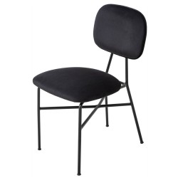 SZN Wood Sandalye Gibs - Puma 100 Siyah Siyah 48cm Oturum 47x55x80cm   - Thumbnail