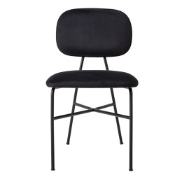 SZN Wood Sandalye Gibs - Puma 100 Siyah Siyah 48cm Oturum 47x55x80cm   - Thumbnail