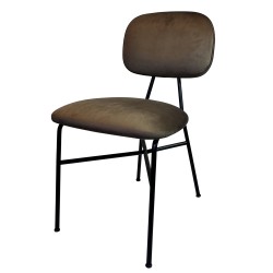 SZN Wood - SZN Wood Sandalye Gibs - Puma 18 Siyah Koyu Kahve 48cm Oturum 47x55x80cm  