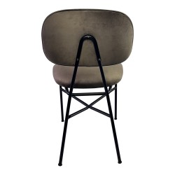 SZN Wood Sandalye Gibs - Puma 18 Siyah Koyu Kahve 48cm Oturum 47x55x80cm   - Thumbnail