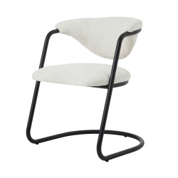 SZN Wood Sandalye İnfinity - INF 0142 Siyah Bej 47cm Oturum 60x60x76cm   - Thumbnail