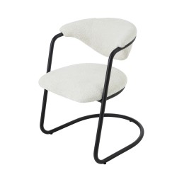 SZN Wood Sandalye İnfinity - INF 0142 Siyah Bej 47cm Oturum 60x60x76cm   - Thumbnail