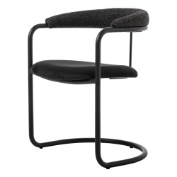 SZN Wood Sandalye Loren - PM100-MX426 Siyah Siyah 47cm Oturum 60x52x72cm   - Thumbnail
