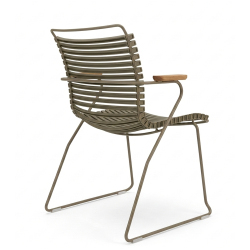 SZN Wood Sandalye Route Ahşap Kollu - Siyah Cappuccino 45cm Oturum 60x60x80cm   - 3