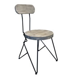 SZN Wood Sandalye Step Ladin Eskitme - Siyah Özel 48cm Oturum 48x48x82cm   - SZN Wood