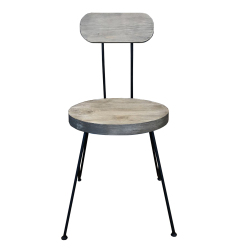 SZN Wood Sandalye Step Ladin Eskitme - Siyah Özel 48cm Oturum 48x48x82cm   - 2