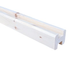 SZN Wood - Ahşap Seperatör Profili 4,0 x 3,5 Cm LADİN 4 KÖŞE PAHLI ORTA EK KANAL ENİ 16 mm