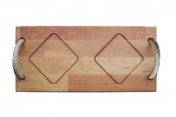 SZN Wood Tepsi Ahşap Sunum Tabağı Kayın 18x40x1,8cm - Thumbnail