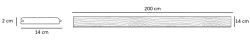 SZN Wood Testere İzli Ahşap Lambri Pahlı Düz Ladin x 14 x 2,0 Cm SZN-51-Teak + - Thumbnail