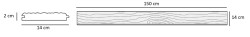 SZN Wood Testere İzli Ahşap Lambri Pahlı Düz Ladin x 14 x 2,0 Cm SZN-72-Dark Walnut + - Thumbnail