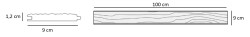 SZN Wood Testere İzli Ahşap Lambri Pahlı Düz Ladin x 9,0 x 1,2 Cm SZN-01-Black + - Thumbnail