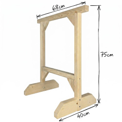 SZN Wood Tezgah Ayağı Ahşap Sıpa Ladin 75 68 40 Ham TEK   - 2