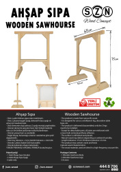 SZN Wood Tezgah Ayağı Ahşap Sıpa Ladin 75 68 40 Ham TEK   - 6