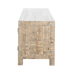 SZN Wood Tv Ünitesi Ganita Ladin Testere İzli Patina 195 x 45 x 56 cm Düz Kapak - 3