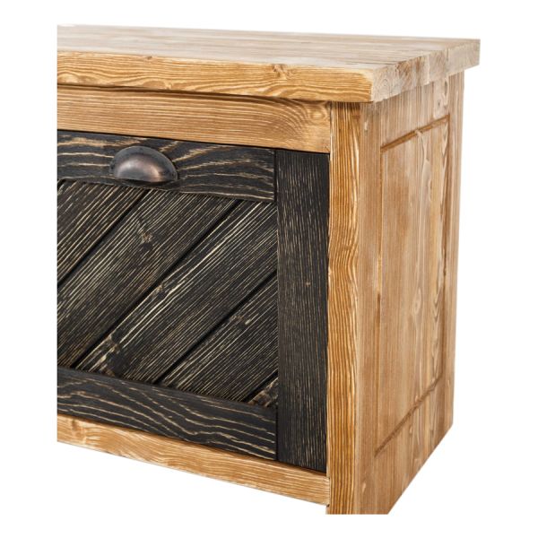 SZN Wood Tv Ünitesi Moiso Ladin Eskitme Ahşap SZN-51 Teak 195 x 40 x 55 cm Çapraz Çift Renk