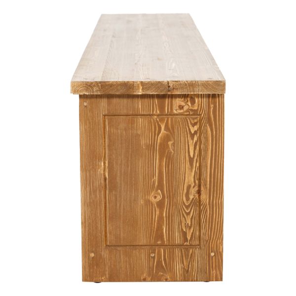 SZN Wood Tv Ünitesi Moiso Ladin Eskitme Ahşap SZN-51 Teak 195 x 40 x 55 cm Çapraz Çift Renk