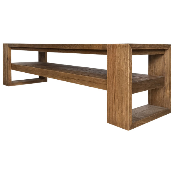 SZN Wood Tv Ünitesi Nevz Kestane Yaşlandırma Patina 200 x 50 x 50 cm - 1