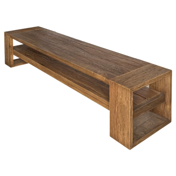 SZN Wood Tv Ünitesi Nevz Kestane Yaşlandırma Patina 200 x 50 x 50 cm - 2