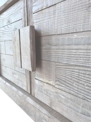 SZN Wood Tv Ünitesi Wall Ladin Yaşlandırma Beyaz Ağartma 200 x 47 x 60 cm - Thumbnail
