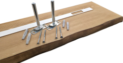 SZN Wood Uçan Raf Eskitme Kütük Ladin-Göknar 1 Kenar Sulama 100x15-19x3cm Gizli Bağlantı SZN51-Teak -- -- -- + - 4