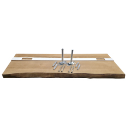 SZN Wood Uçan Raf Eskitme Kütük Ladin-Göknar 1 Kenar Sulama 100x15-19x3cm Gizli Bağlantı SZN51-Teak -- -- -- + - 5