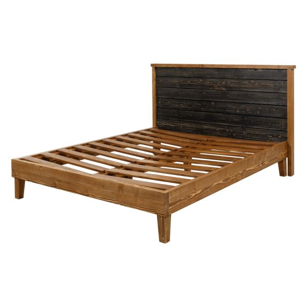 SZN Wood Yatak Moiso Ladin Eskitme Ahşap SZN51-Teak 160 cm x 200 cm x 115 cm