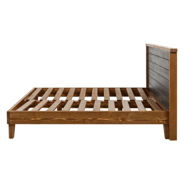 SZN Wood Yatak Moiso Ladin Eskitme Ahşap SZN51-Teak 160 cm x 200 cm x 115 cm