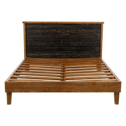 SZN Wood Yatak Moiso Ladin Eskitme Ahşap SZN51-Teak 180 cm x 200 cm x 115 cm - Thumbnail