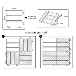 SZN Zemin Karo Deck KD9-01 30 Cm x 30 Cm x 4 Cm Emprenyeli Yeşil - Thumbnail