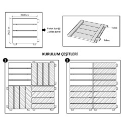 SZN Zemin Karo Deck KD9-02 40 Cm x 40 Cm x 4 Cm Emprenyeli Yeşil - Thumbnail