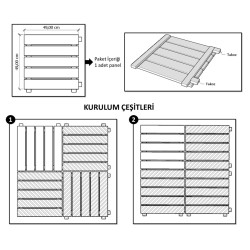 SZN Zemin Karo Deck KD9-03 50 Cm x 50 Cm x 4 Cm Emprenyeli Yeşil - Thumbnail