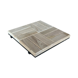 SZN Zemin Karo Deck KDP15-02 30 Cm x 30 Cm x 3 Cm Ham Naturel Kestane - 2