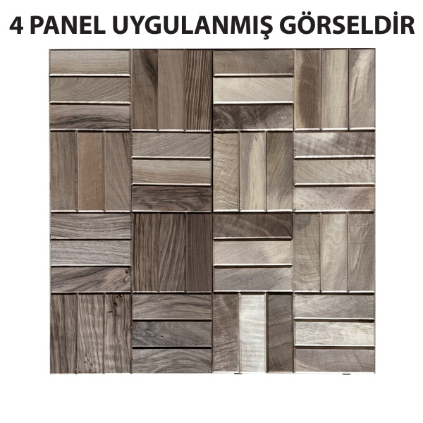 SZN Zemin Karo Deck KDP15-03 30 Cm x 30 Cm x 3 Cm Ham Naturel Ceviz - 4