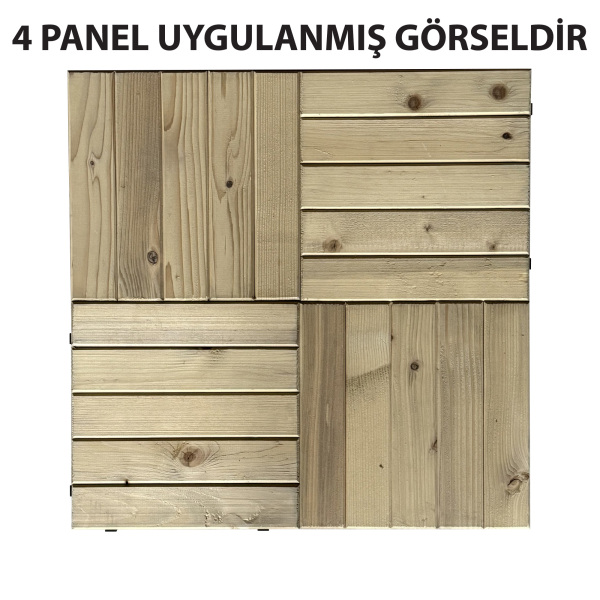 SZN Zemin Karo Deck KDP30-01 30 Cm x 30 Cm x 3 Cm Emprenyeli Yeşil Ladin - 4