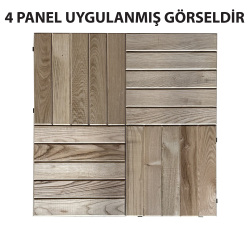 SZN Zemin Karo Deck KDP30-02 30 Cm x 30 Cm x 3 Cm Ham Naturel Kestane - 4