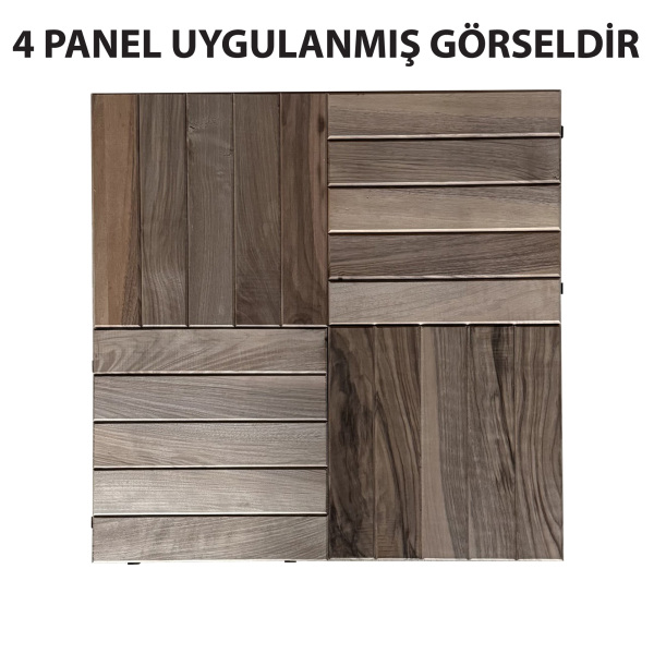 SZN Zemin Karo Deck KDP30-03 30 Cm x 30 Cm x 3 Cm Ham Naturel Ceviz - 4